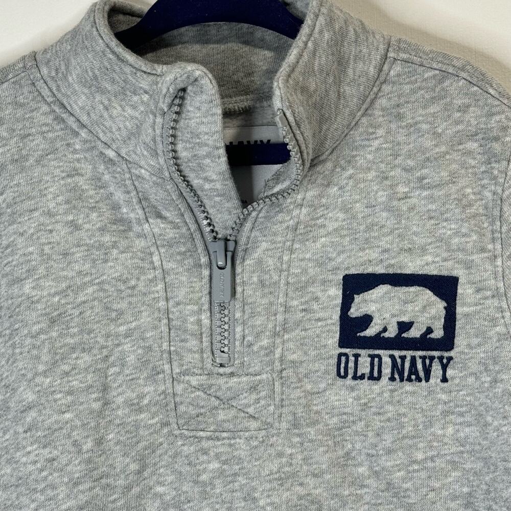 Old Navy High Neck Grey Sweatshirt with Quarter Zip Front Size 4t - Picture 4 of 8